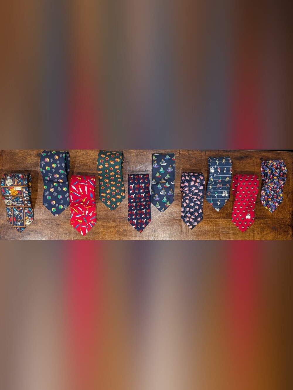 Lot Of 10 Allyn Neckwear VTG 100% Silk Graphic Ties